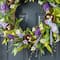 Glitzhome® 24" Easter Lavender & Bird Nest Wreath